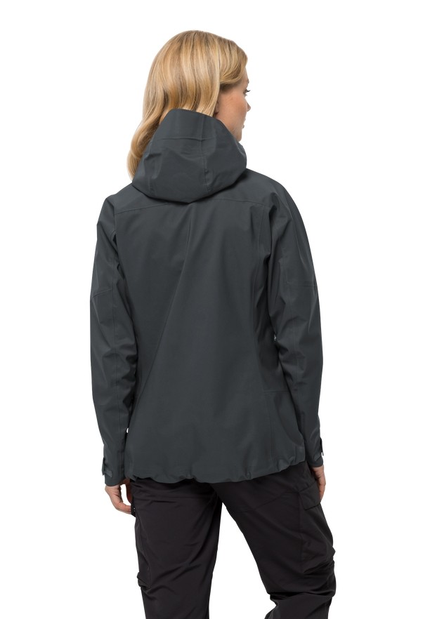 Black Women Jack Wolfskin Kammweg 3l Rain Jackets | 62961272