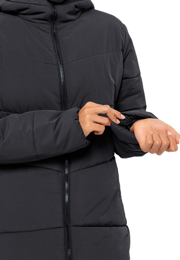 Black Women Jack Wolfskin Karolinger Long Coats | 40118516