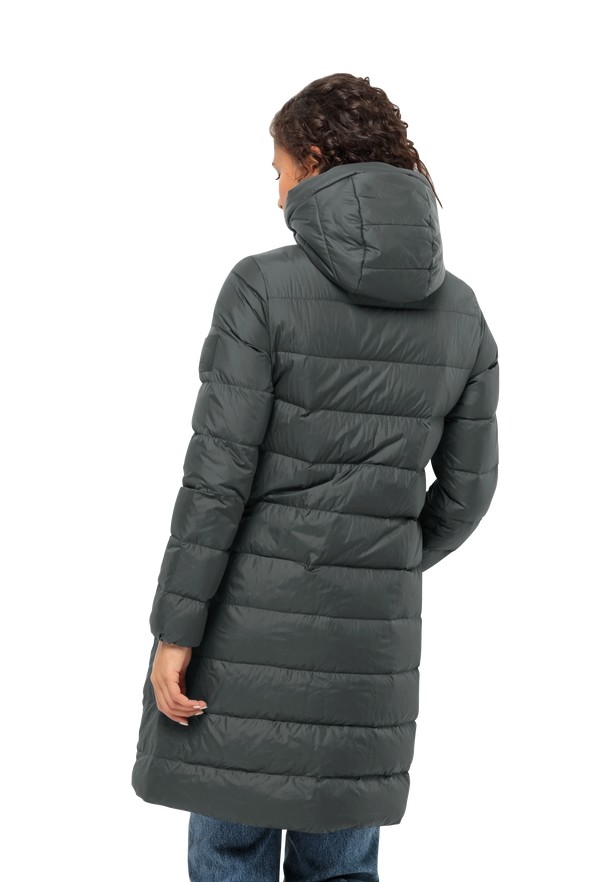 Black Women Jack Wolfskin Lenauplatz Down Coats | 86705889