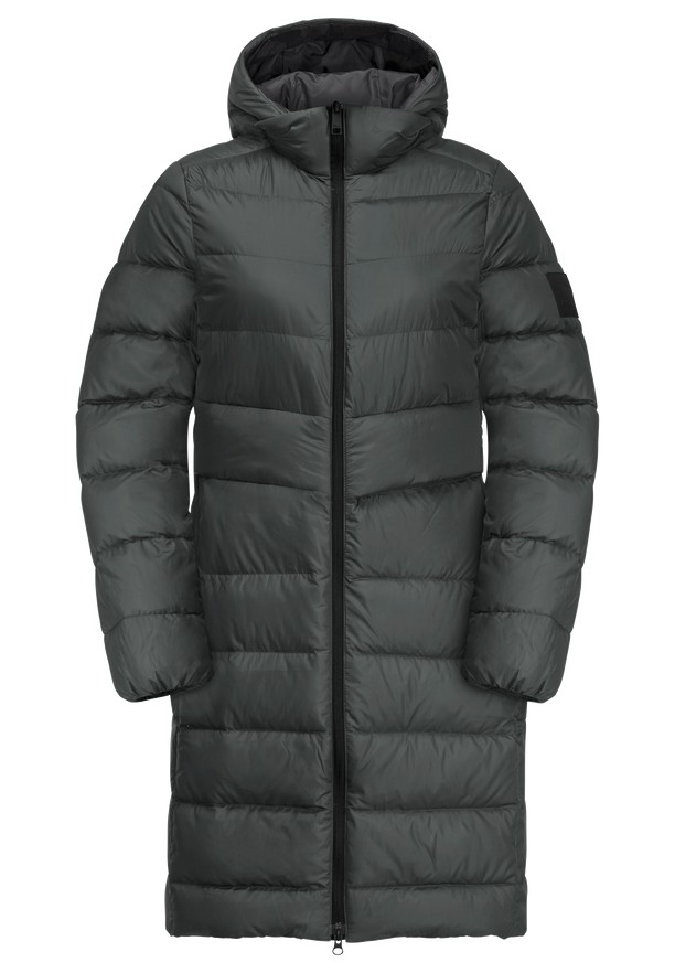 Black Women Jack Wolfskin Lenauplatz Down Coats | 86705889
