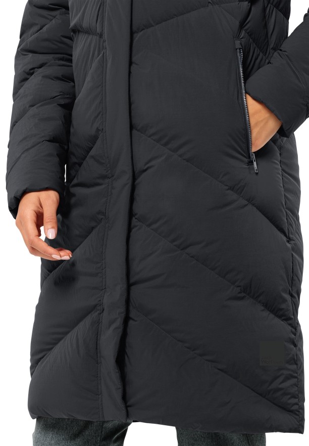 Black Women Jack Wolfskin Marienplatz Down Coats | 51883645
