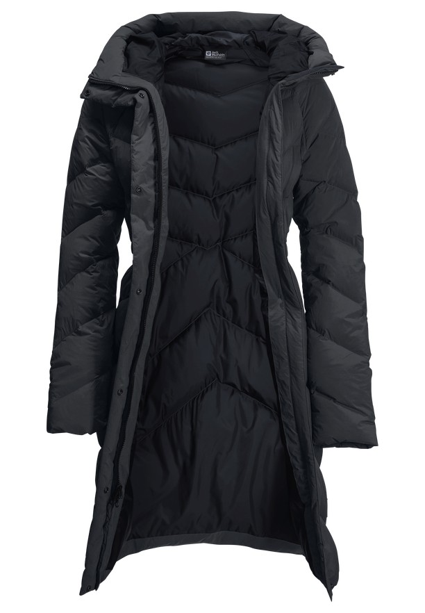 Black Women Jack Wolfskin Marienplatz Down Coats | 51883645