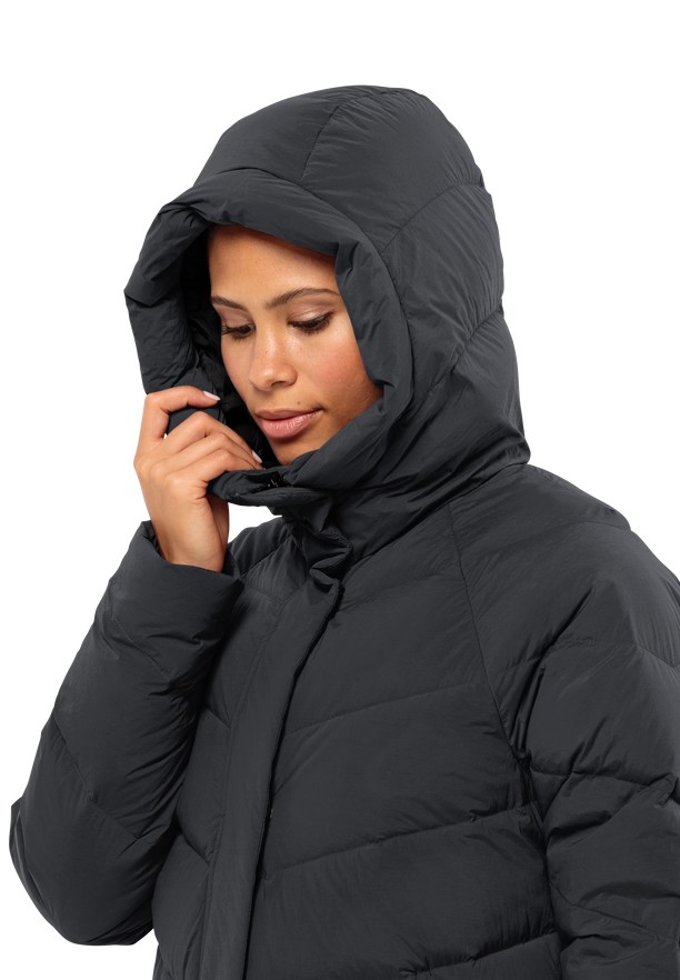 Black Women Jack Wolfskin Marienplatz Down Coats | 51883645