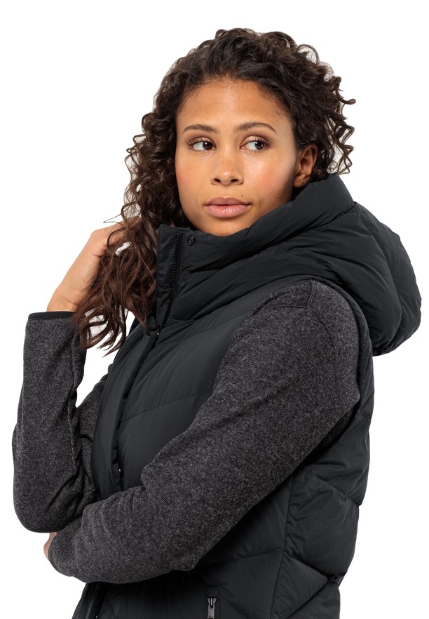 Black Women Jack Wolfskin Marienplatz Vest | 43630086
