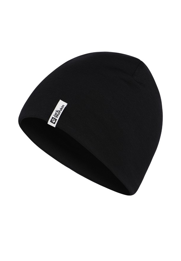 Black Women Jack Wolfskin Merino Beanie | 10878028