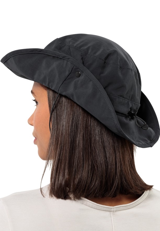Black Women Jack Wolfskin Mesh Hats | 80922499
