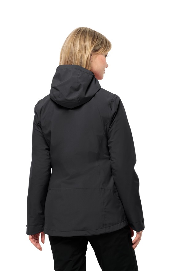 Black Women Jack Wolfskin Moonrise 3in1 Jackets | 37764960