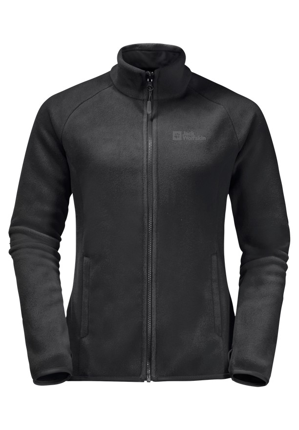 Black Women Jack Wolfskin Moonrise Fz Fleece Jackets | 83039795