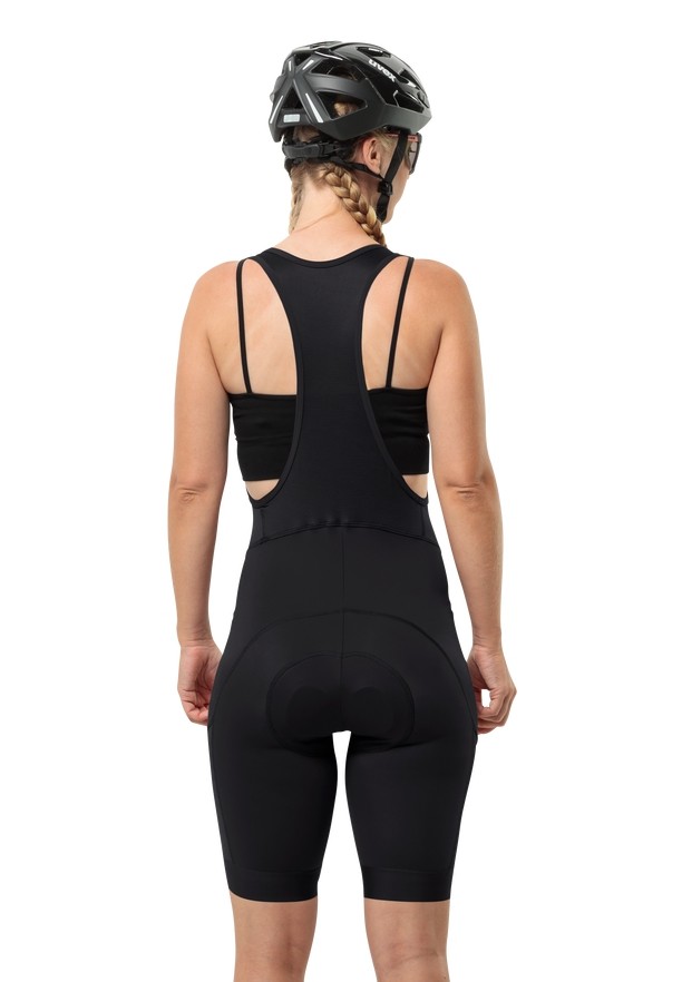 Black Women Jack Wolfskin Morobbia Bib Shorts | 90307573