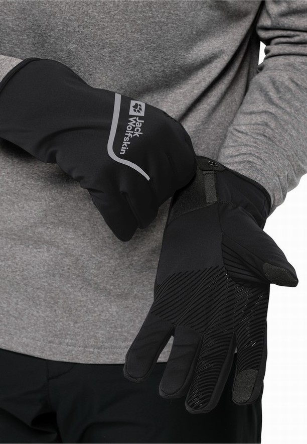 Black Women Jack Wolfskin Morobbia Light Gloves | 52906895