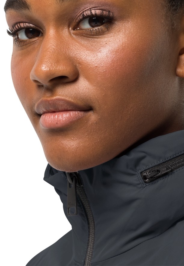Black Women Jack Wolfskin Norden Port Raincoat | 16610867