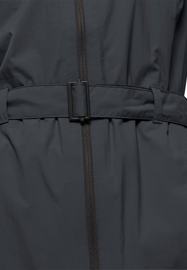 Black Women Jack Wolfskin Norden Port Raincoat | 16610867