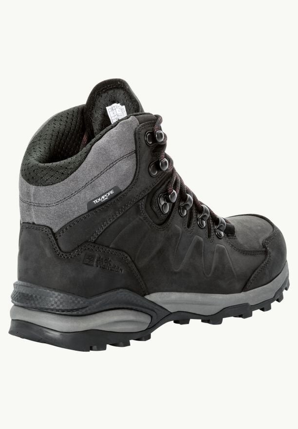 Black Women Jack Wolfskin Refugio Prime Texapore Mid Hiking Shoes | 15477381