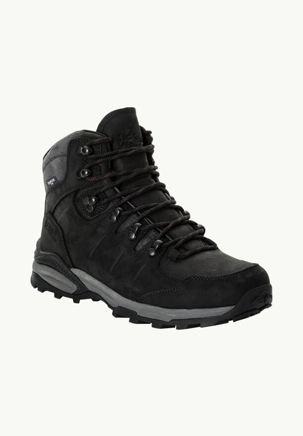 Black Women Jack Wolfskin Refugio Prime Texapore Mid Hiking Shoes | 15477381