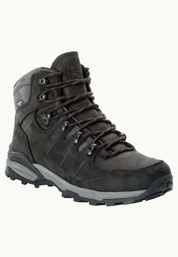 Black Women Jack Wolfskin Refugio Prime Texapore Mid Hiking Shoes | 15477381
