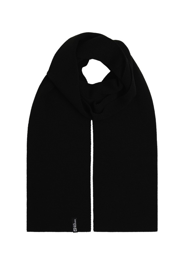 Black Women Jack Wolfskin Rib Scarf | 66245800