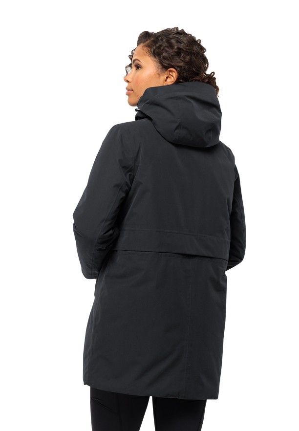 Black Women Jack Wolfskin Salier Coats | 10172999