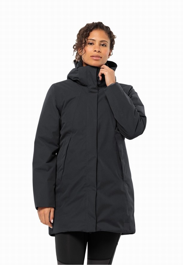 Black Women Jack Wolfskin Salier Coats | 10172999