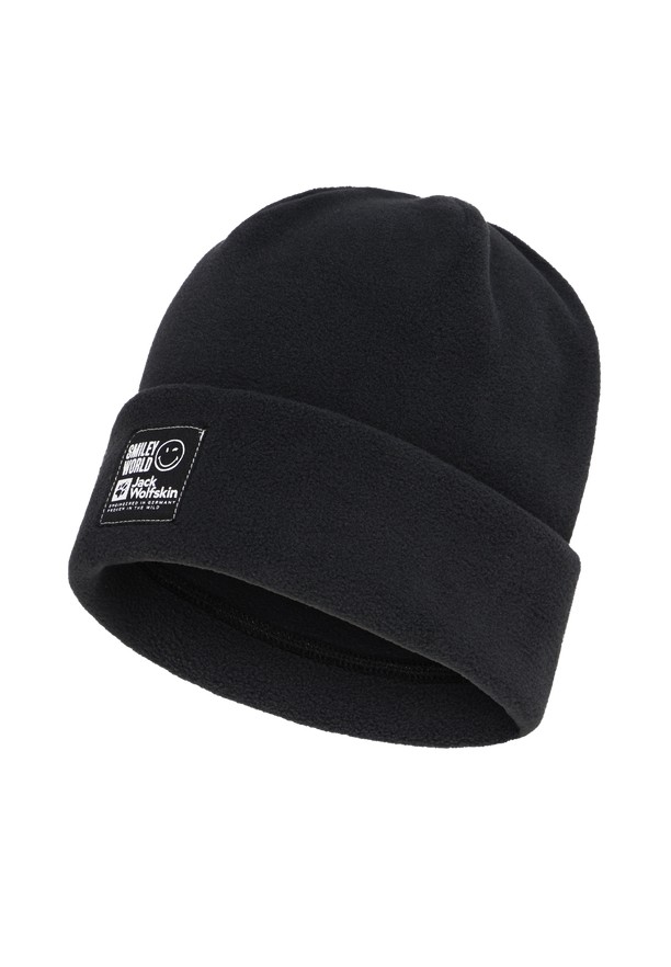 Black Women Jack Wolfskin Smileyworld Teen Beanie | 30684998