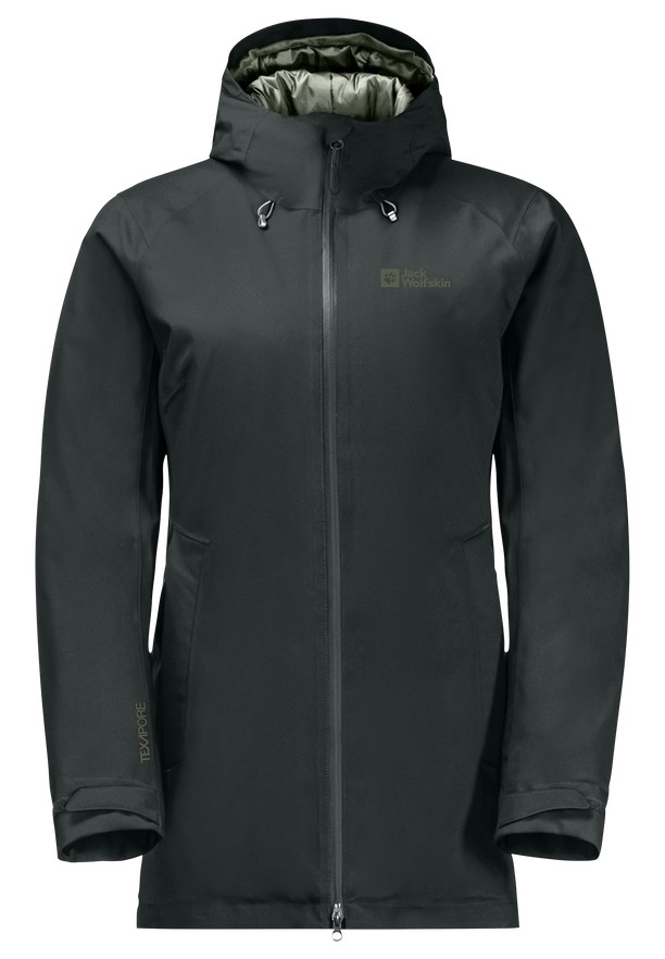 Black Women Jack Wolfskin Stirnberg Ins Winter Jackets | 96847850