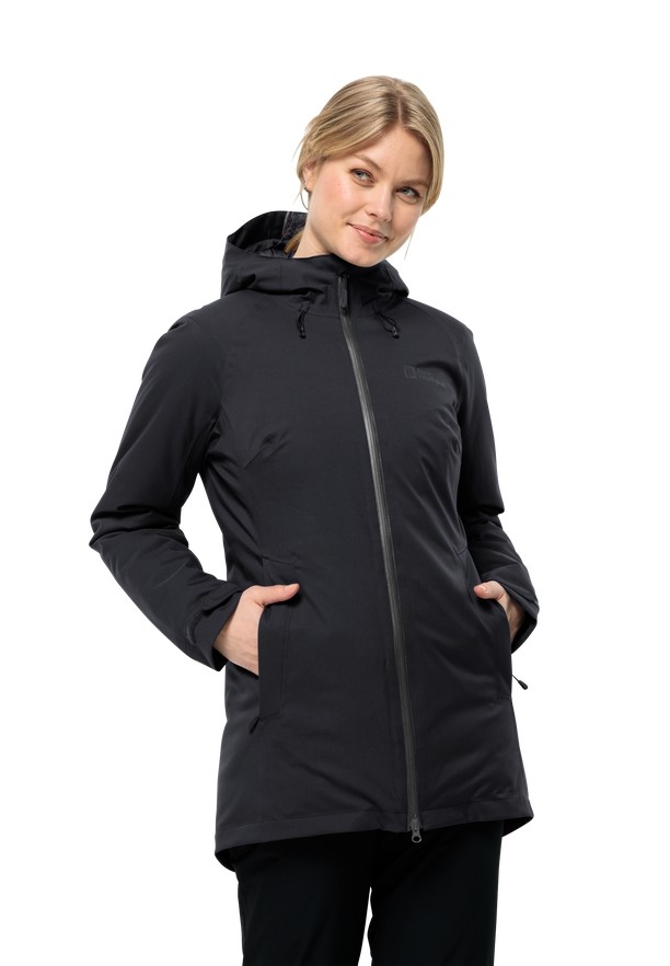 Black Women Jack Wolfskin Stirnberg Ins Winter Jackets | 23355975