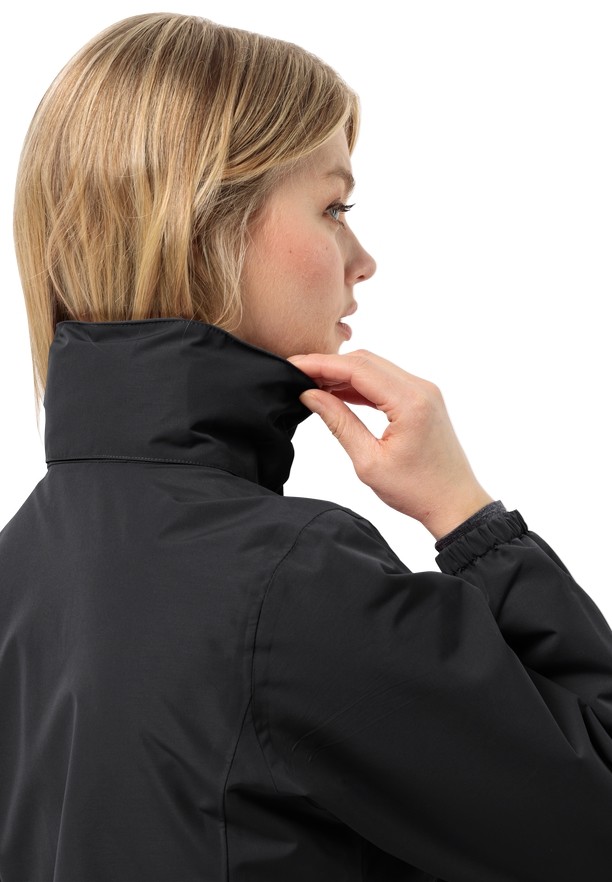 Black Women Jack Wolfskin Stormy Point 2l Rain Jackets | 46972543