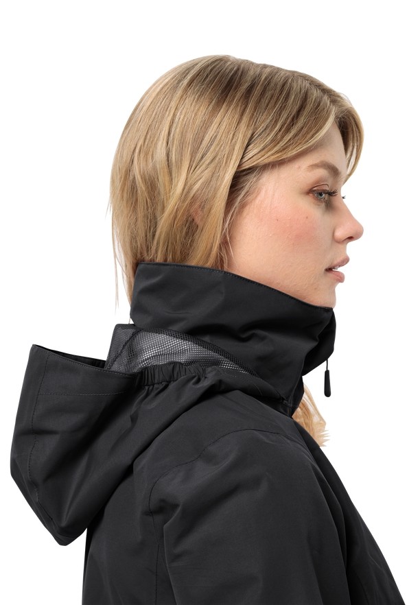 Black Women Jack Wolfskin Stormy Point 2l Rain Jackets | 46972543