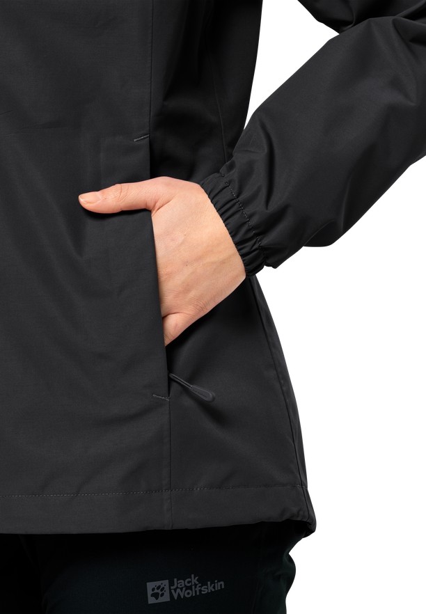 Black Women Jack Wolfskin Stormy Point 2l Rain Jackets | 46972543