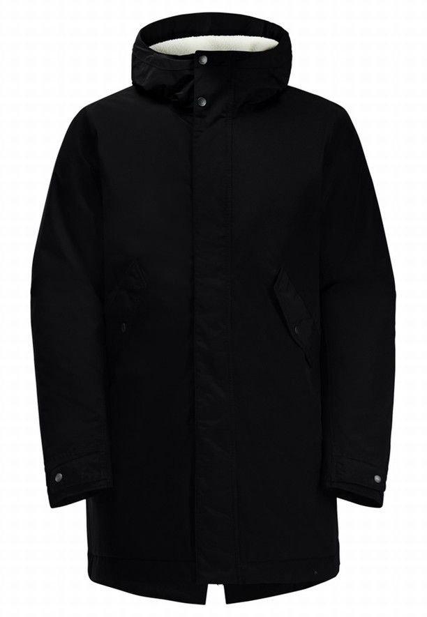 Black Women Jack Wolfskin Talforst Coats | 67862223