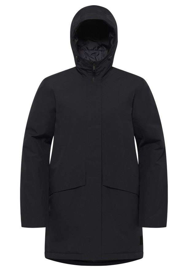 Black Women Jack Wolfskin Tempelhof Coats | 80645085