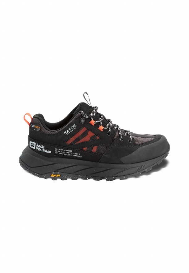 Black Women Jack Wolfskin Terraquest Texapore Low Hiking Shoes | 66596256