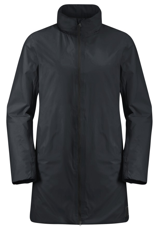 Black Women Jack Wolfskin Textor Coats | 35587387