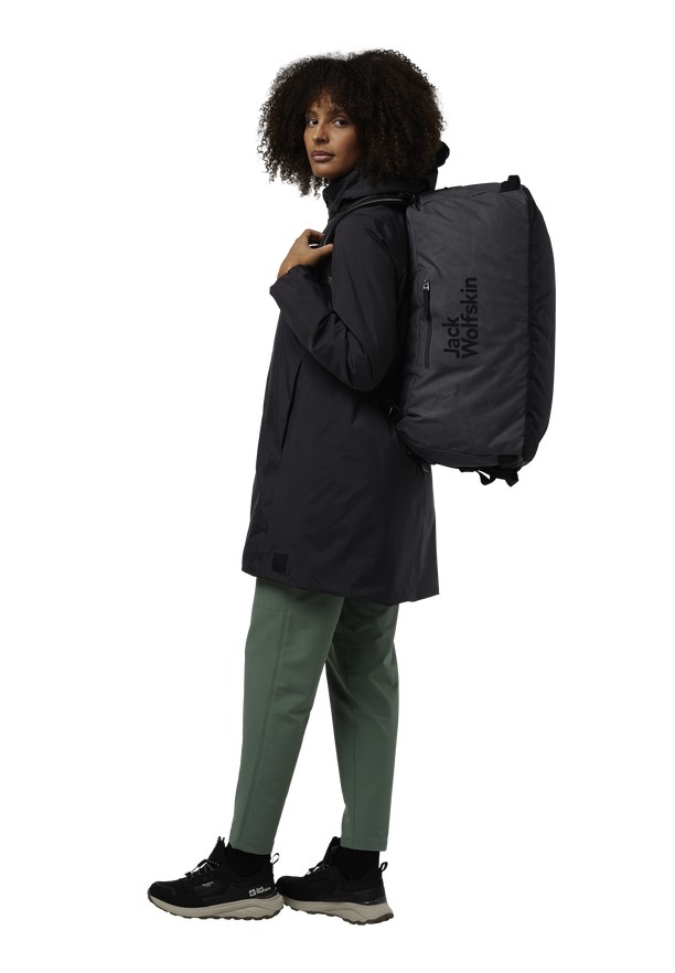 Black Women Jack Wolfskin Traveltopia 45 Duffle Bags | 30956304