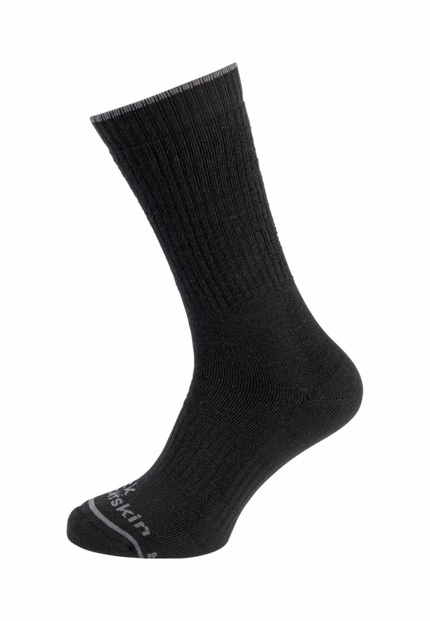 Black Women Jack Wolfskin Trek Merino Cl C Socks | 75494480