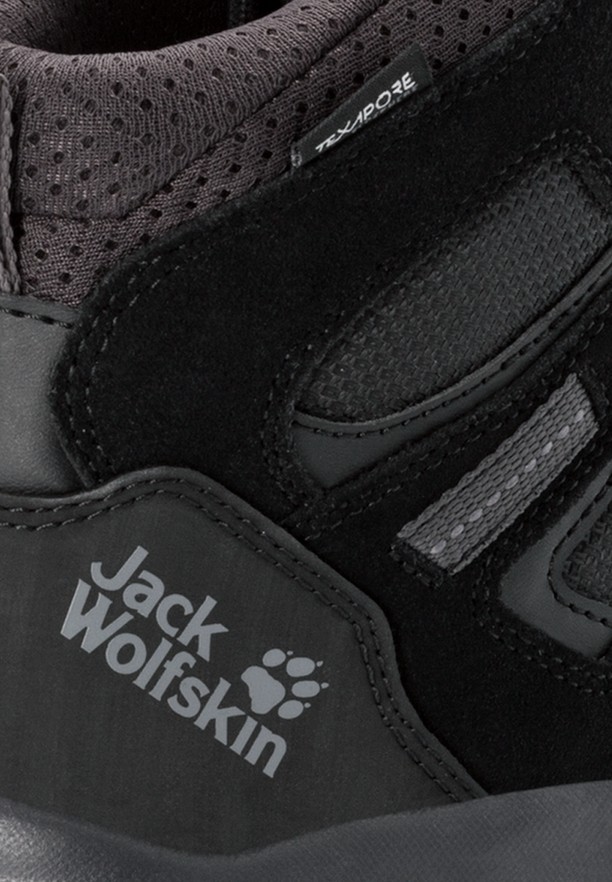 Black Women Jack Wolfskin Vojo 3 Texapore Mid Hiking Shoes | 40886577