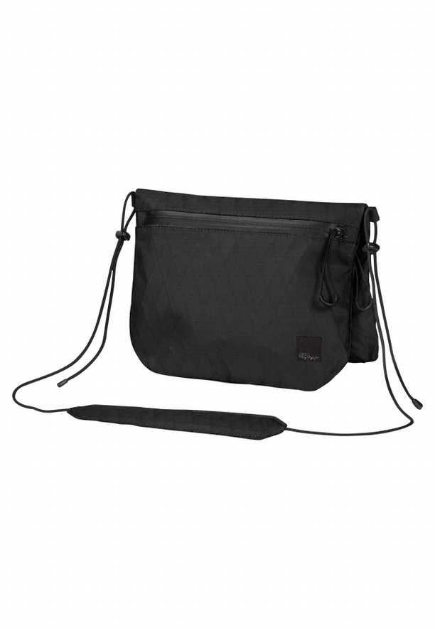 Black Women Jack Wolfskin Wandermood Shoulder Bags | 48330655