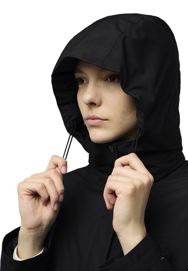 Black Women Jack Wolfskin Wintertor Coats | 13336529