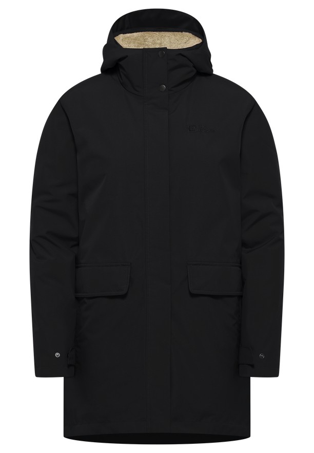 Black Women Jack Wolfskin Wintertor Coats | 13336529