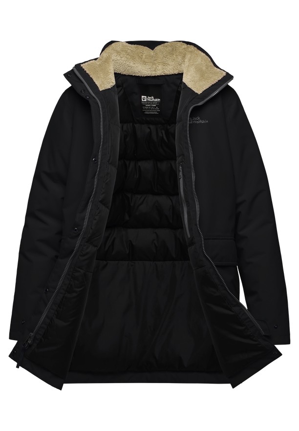 Black Women Jack Wolfskin Wintertor Coats | 13336529