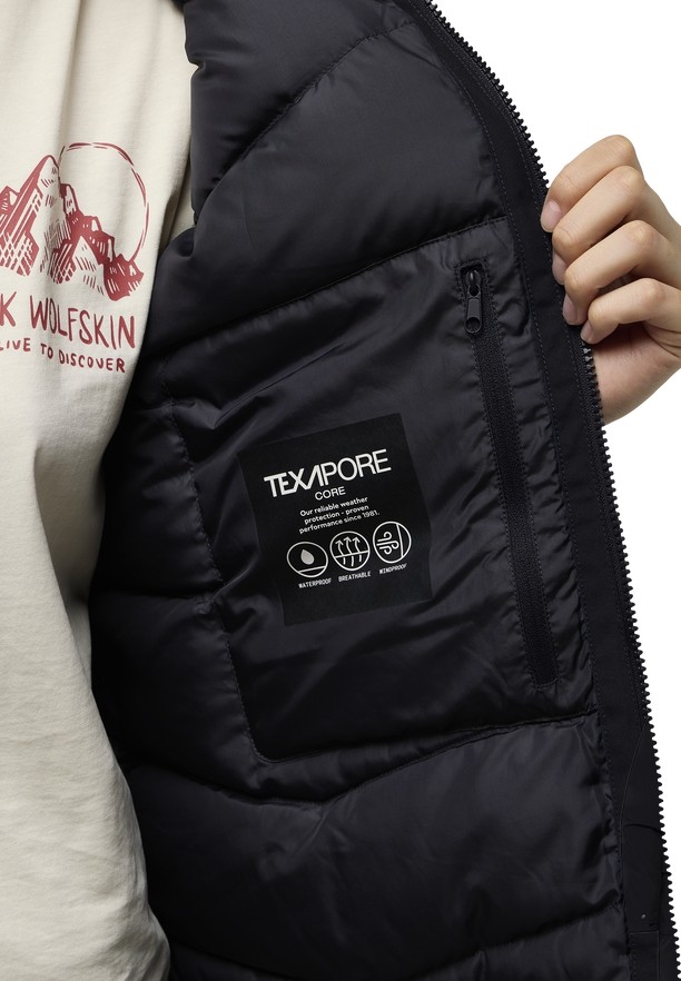 Black Women Jack Wolfskin Wintertor Coats | 95384663