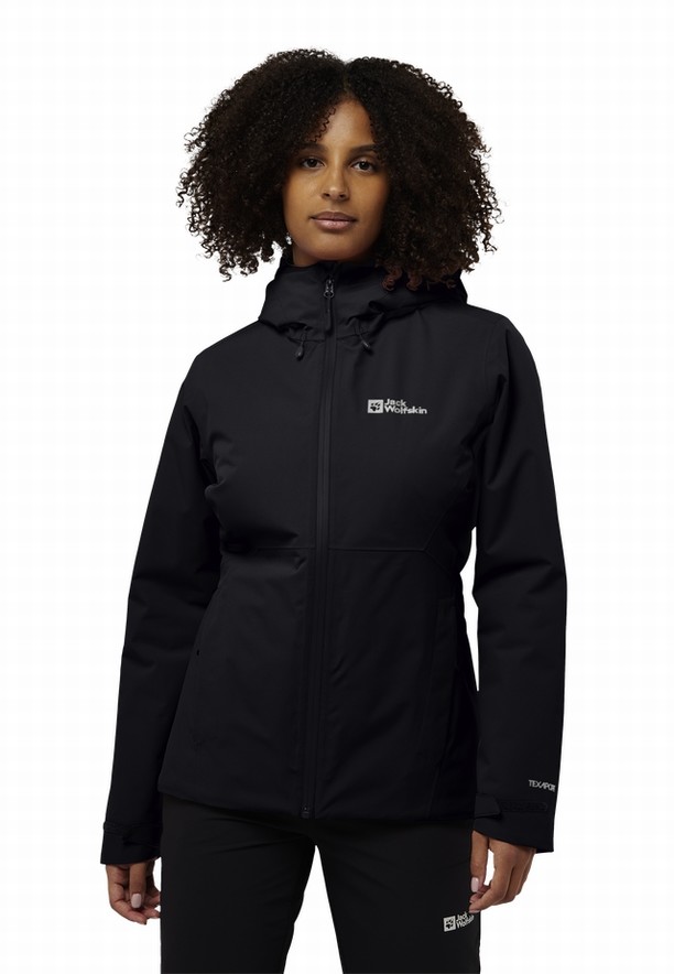 Black Women Jack Wolfskin Wisper Ins Winter Jackets | 34541390