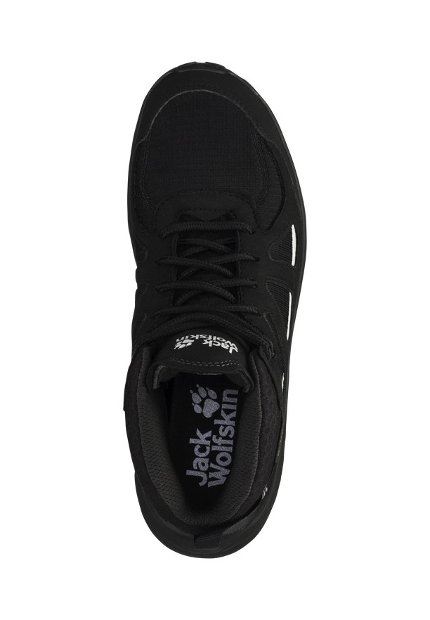 Black Women Jack Wolfskin Woodland 2 Texapore Mid Hiking Shoes | 50065761