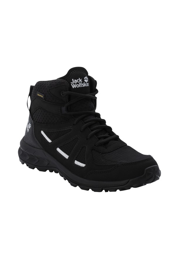 Black Women Jack Wolfskin Woodland 2 Texapore Mid Hiking Shoes | 50065761