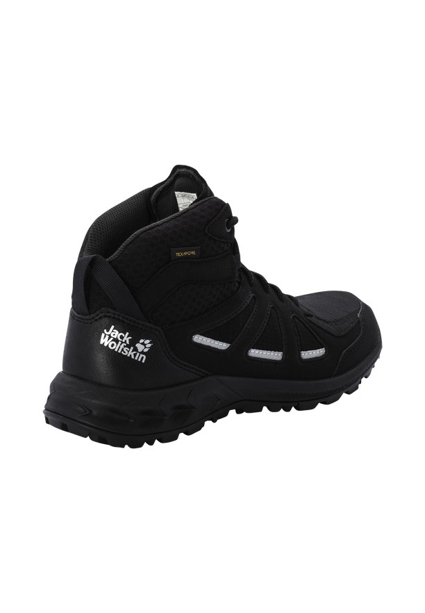 Black Women Jack Wolfskin Woodland 2 Texapore Mid Hiking Shoes | 50065761