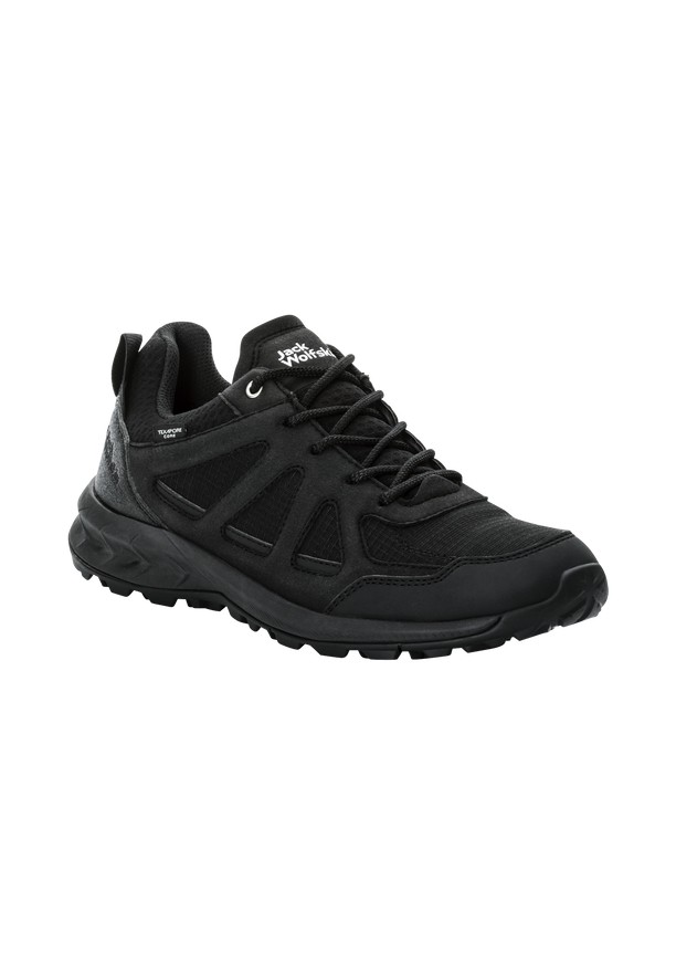 Black Women Jack Wolfskin Woodland 2 Texapore Low Hiking Shoes | 30752626
