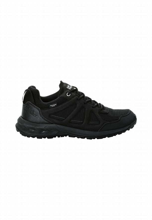 Black Women Jack Wolfskin Woodland 2 Texapore Low Hiking Shoes | 30752626
