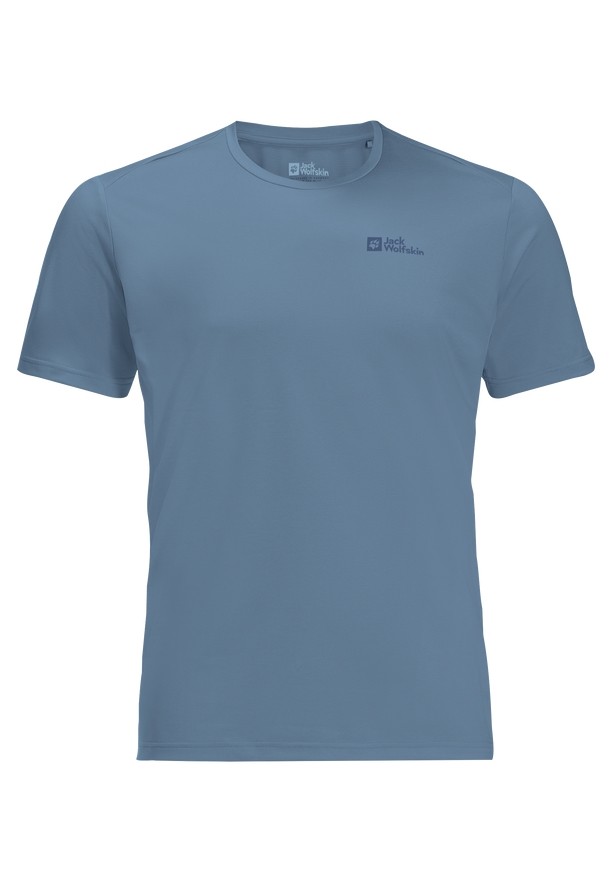 Blue Men Jack Wolfskin Delgami S/s T Shirts | 27221535