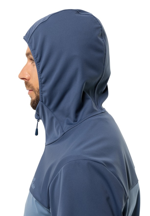 Blue Men Jack Wolfskin Feldberg Hoody Softshell Jackets | 30406323