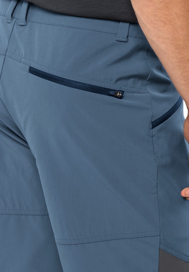 Blue Men Jack Wolfskin Hiking Alpine Shorts | 80930032