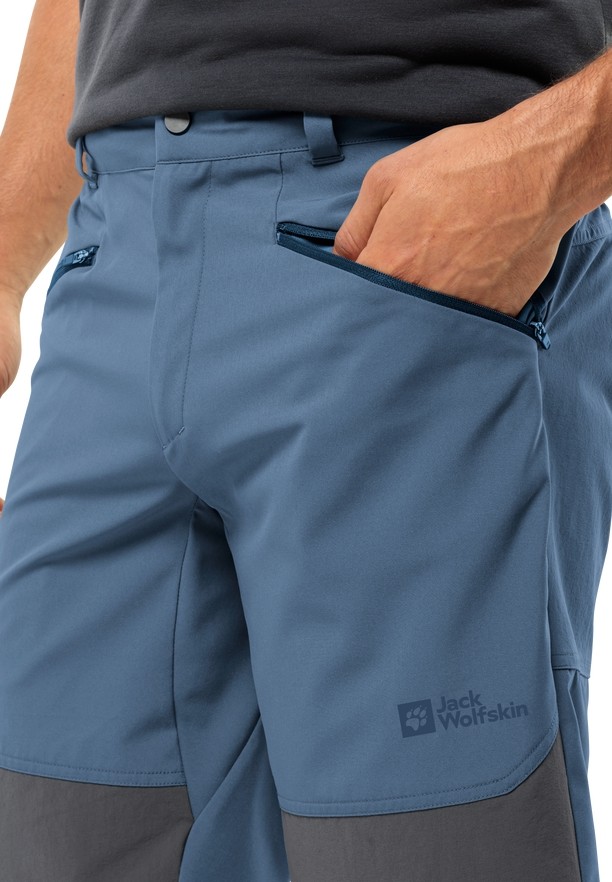 Blue Men Jack Wolfskin Hiking Alpine Shorts | 80930032